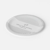 Baby Grijze streep Baby shower Bord (Gekanteld)