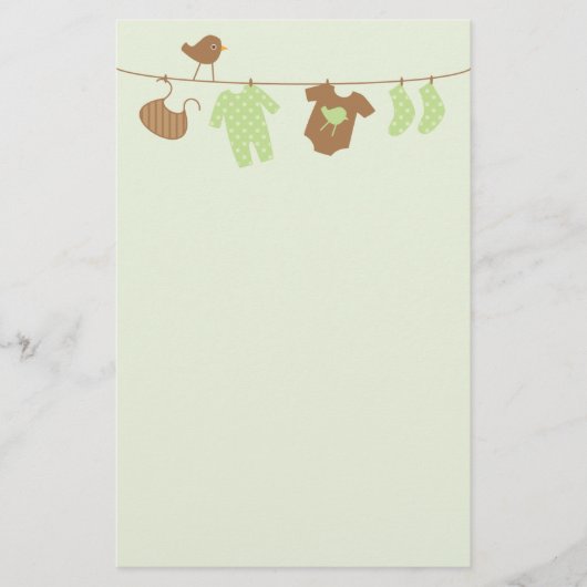 Baby (groen) briefpapier (Voorkant)