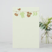 Baby (groen) briefpapier (Staand voorkant)