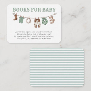 Baby Groen Kleine Cowboy Boeken voor Baby Informatiekaartje