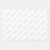 Baby groen wit een jaar oud inpakpapier vel (Voorkant 2)