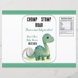 Baby Groene Dinosaurus Chomp Stomp Roar Chip Bag
