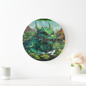 Baby Groene Hawaïaanse Vuurdraak & Vulkanen Grote Klok (Huis)