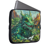 Baby Groene Hawaïaanse Vuurdraak & Vulkanen Laptop Sleeve (Voorkant Rechts)
