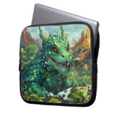 Baby Groene Hawaïaanse Vuurdraak & Vulkanen Laptop Sleeve (Voorkant Links)
