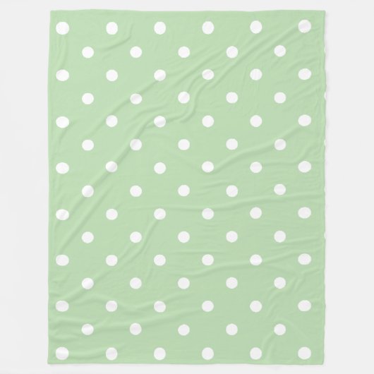 Baby groene polka stippen fleece deken (Voorkant)