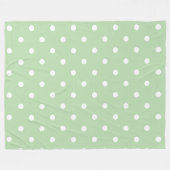 Baby groene polka stippen fleece deken (Voorkant (Horizontaal))