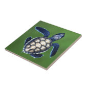 Baby groene schildpad tegeltje (Zijkant)