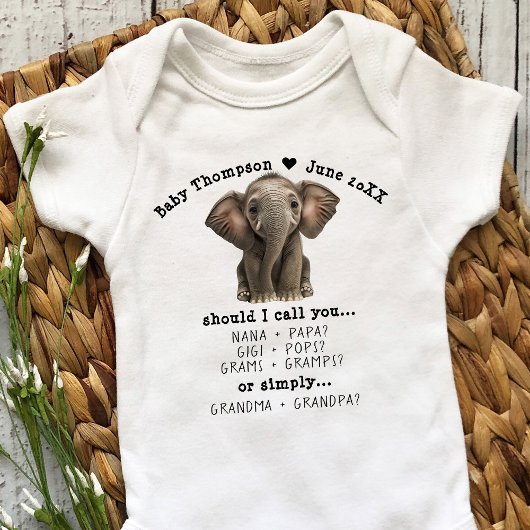 Baby grootouders Aankondiging Gepersonaliseerd Romper