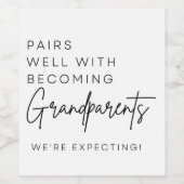 Baby | Grootouders Wijn Etiket (Enkel label)