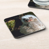 Baby Grote Hoornuil Drankjes Onderzetter (Linkerzijde)