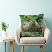 Baby Groundhogs - Woodchucks - Grundsows Kussen (Stoel)