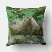 Baby Groundhogs - Woodchucks - Grundsows Kussen (Achterkant)