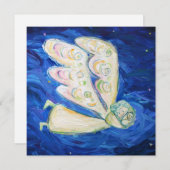 Baby Guardian Angel - Aangepaste uitnodiging (Voorkant / Achterkant)