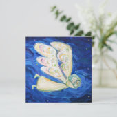 Baby Guardian Angel - Aangepaste uitnodiging (Staand voorkant)