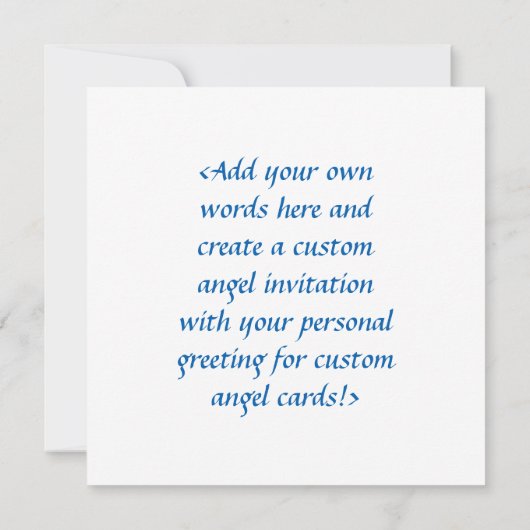 Baby Guardian Angel - Aangepaste uitnodiging (Achterkant)