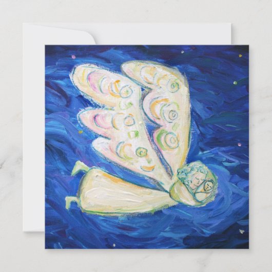 Baby Guardian Angel - Aangepaste uitnodiging (Voorkant)