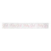 Baby Gurl Pink Elegant Modern Satin Ribbon Satijnen Lint (Voorkant)