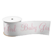 Baby Gurl Pink Elegant Modern Satin Ribbon Satijnen Lint (Spoel)