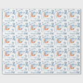 Baby haai 1st de waterverf van de verjaardagsdouan cadeaupapier (Vlak)