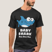 baby haai doo klinkt blauwe schattige haai t-shirt (Voorkant)
