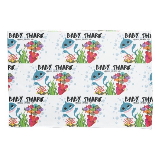 Baby haai en vis kussensloop (Voorkant)