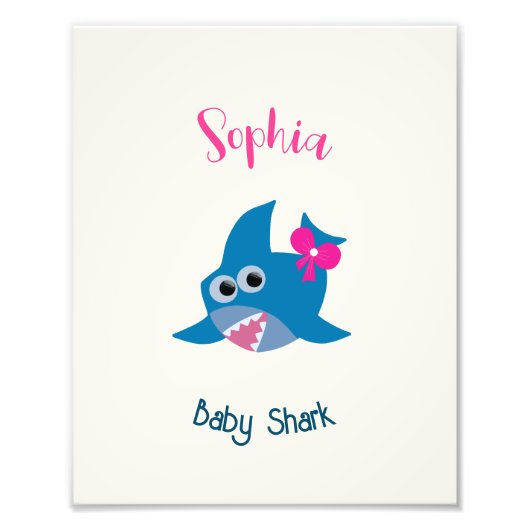 Baby haai foto afdruk (Voorkant)