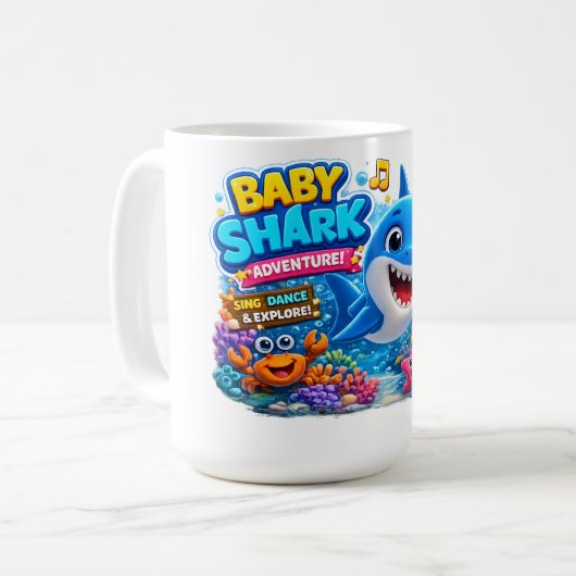 baby haai koffiemok (Voorkant links)