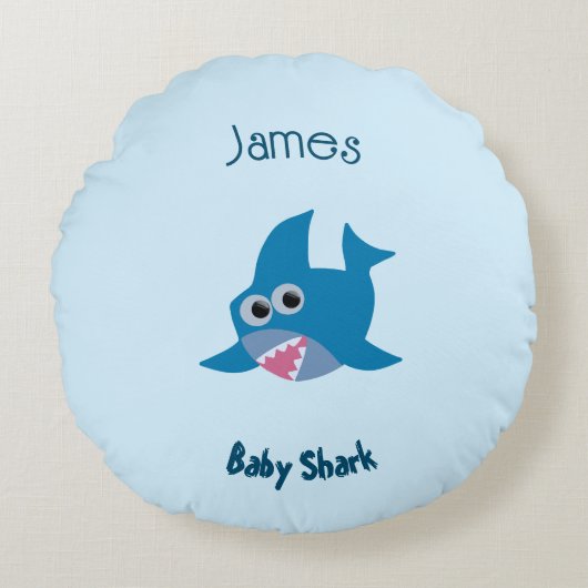 Baby haai rond kussen (Voorkant)