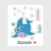 Baby haai sticker (Vel)