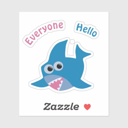 Baby haai sticker (Vel)