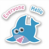 Baby haai sticker (Voorkant)