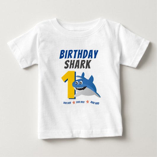 Baby Haaien Shirt met leeftijd (Voorkant)
