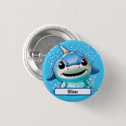 Baby haaienButton met aangepaste diameter Ronde Button 3,2 Cm (Voorkant /achterkant)