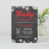 Baby haar koude Baby shower buiten de winter Snowf Kaart (Staand voorkant)