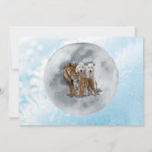 Baby haar koude Baby shower buiten winterdieren Kaart (Achterkant)