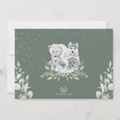 Baby haar koude Baby shower buiten winterdieren Kaart (Achterkant)
