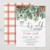 Baby haar koude buitengaats door Baby shower Uitno Kaart (Voorkant / Achterkant)