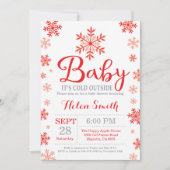 Baby haar koude buitenwinterse Baby shower Kaart (Voorkant)