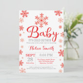 Baby haar koude buitenwinterse Baby shower Kaart (Staand voorkant)
