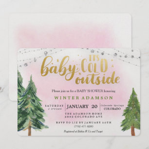 Baby haar koude uitnodiging buiten de Baby shower