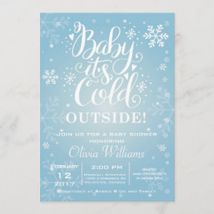 Baby haar koude uitnodiging buiten de Baby shower