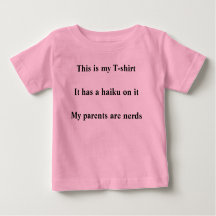 Baby haiku t-shirt
