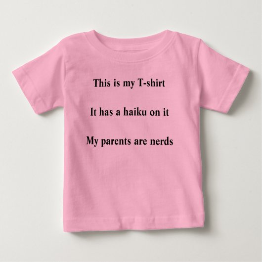 Baby haiku t-shirt (Voorkant)