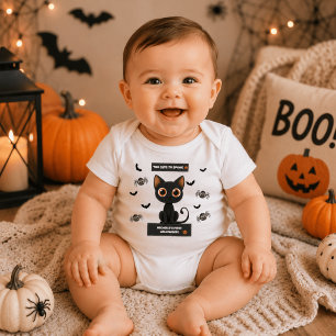 Baby Halloween Body Pak – Mooie Zwarte Kat Maatwer Romper