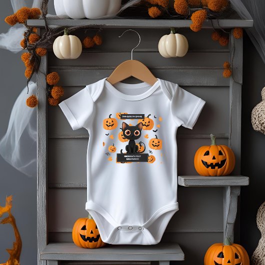 Baby Halloween Bodysuit - Schattigee Zwarte Kat Cu