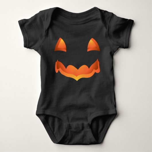 Baby Halloween Costume Organic Pumpkin Creeper Romper (Voorkant)