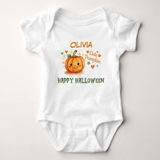 Baby Halloween Schattigee pompoen Romper (Voorkant)