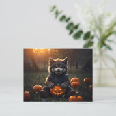 Baby Halloween weerwolf Briefkaart (Staand voorkant)