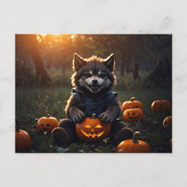 Baby Halloween weerwolf Briefkaart